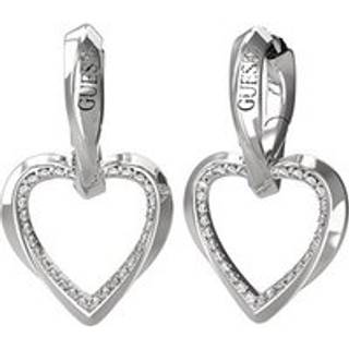 Guess JUBE04617JWRHT-U Damen-Ohrringe Creolen Herz-Ohrhänger