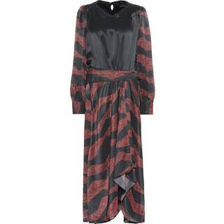 Isabel Marant Romina printed silk-blend midi dress - black - XS