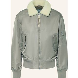Relaxed Nylon Aviator Jacket - Grey - XXS