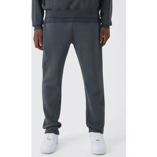 Mens Charcoal 330GSM Basic Straight Leg Jogger