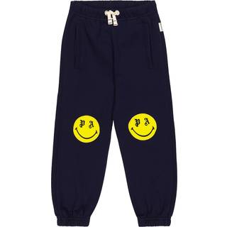 Palm Angels Kids Logo cotton jersey sweatpants - blue - Y 12