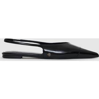 Elena Slingback Flats - High-Shine Black 40