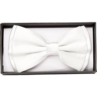 Weiße Satin Fliege Deluxe