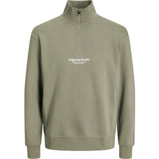 Tekst Sweatshirt Med Halv Lynlås