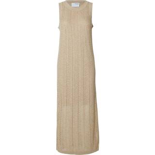 Selected Femme - Beige - Slfhennah Sl Knit Dress - X-Small