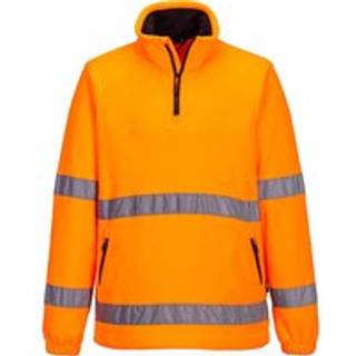 Portwest F302 Hi-Vis fleece med 1/2 lynlås Orange XL