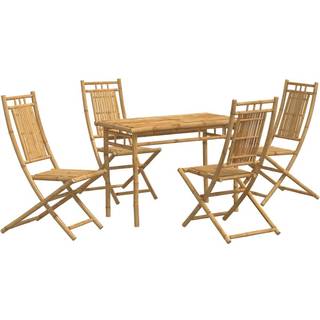 Spisebordssæt Til Haven 5 Dele Bambus