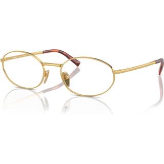 Prada Kvinde PR A57V 5AK1O1 Optiske stel Metal Guld Transparent Rund Normal