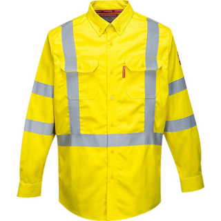 Portwest FR95 Bizflame 88/12 FR hi-vis skjorte 3XL Gul