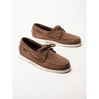 Sebago Docksides Suede Boat Shoe Dark Brown