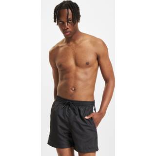 Medium Drawstring Swim Shorts - Logo Tape - Black - S