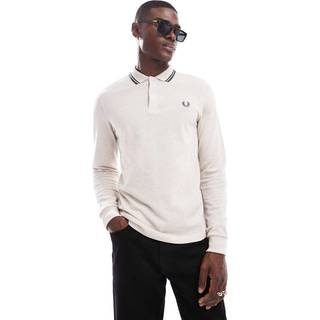 Fred Perry LS TWIN TIPPED FP SHIRT PORRIDGE/GREY - L