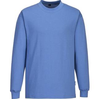 Antistatisk ESD langærmet T-shirt - Hamiltonblå (Størrelse: XXXL)