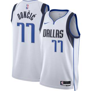 Dallas Mavericks Association Edition 2022/23 Nike Dri-FIT NBA Swingman-trøje til mænd - hvid - L