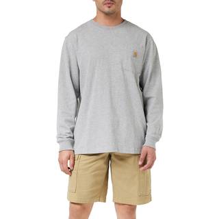 CARHARTT Trøje Workwear Pocket T-Shirt L/S Heather Grey - XXL
