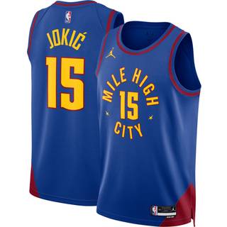 Denver Nuggets Statement Edition Jordan Dri-FIT NBA Swingman-spillertrøje til mænd - blå - XXL