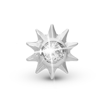 Ray Of Sunshine Enkelt Ørestik / Single Stud - Sterling Sølv m. 1 Cubic Zirkonia - Christina