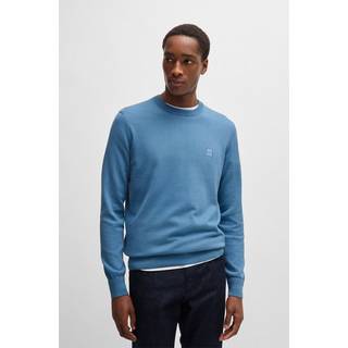 BOSS Orange Herren Pullover blau unifarben