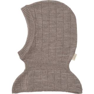 Copenhagen Colors Rib Knitted Balaclava In Merino Wool  Natural Melange RIB KNITTED BALACLAVA IN MERINO WOOL-NATURAL MELANGE  Beige    Unisex