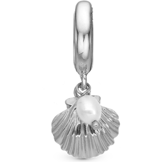 Christina Jewelry Clam shell Musling sølvcharm til læderarmbånd på 6 mm