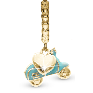 Christina Jewelry Dolce Vita Scooter forgyldt charm til læderarmbånd på 6 mm