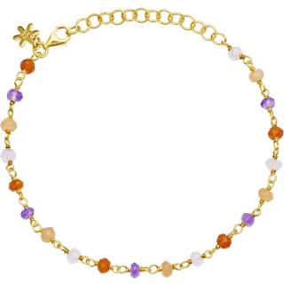 Susanne Friis Bjørner Armbånd - SFB - Guldbelagt sølv armbånd med farvede sten - 1433-2-603