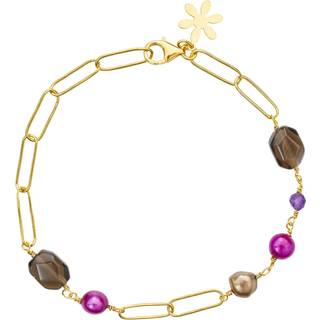 Susanne Friis Bjørner Armbånd - SFB - Forgyldt armbånd med sten og perler - 1888-2-20-589