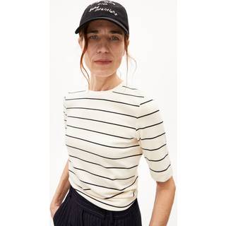 ARMEDANGELS Women's Jaanisara Fine Stripe T-shirt Damer størrelse XS farve hvid/grå