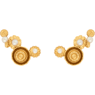 Venus Meadow Cluster Øreringe, Gold Plated
