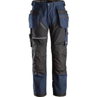 Snickers 6214 ruffwork, canvas+ arbejdsbukser+ med hylsterlommer navy/sort 164