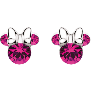 Disney ørestikkere sølv pink sten