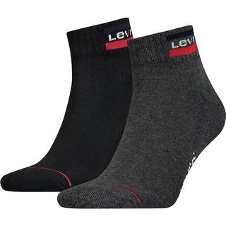 Levis 2-pak Sport Mid Cut Sock - Black/Grey - Str 35/38 * Kampagne *