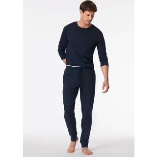 Schiesser Mix and Relax Long Pants With Cuffs - Darkblue - XX-Large