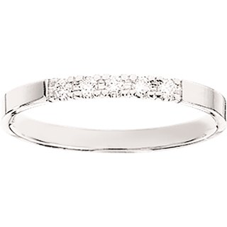 Scrouples Grace 8 Karat Hvidguld Ring med Brillanter 0,10 Carat W/P1