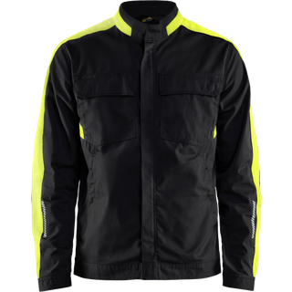 Blåkläder 4444 Industri Jakke stretch / Industri Arbejdsjakke stretch - XS - Sort/High Vis Gul