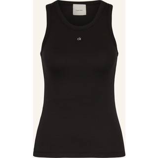 Slim Ribbed Tank Top - Black - XXL