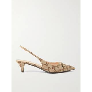 Gucci Horsebit GG slingback pumps - beige - EU 36.5