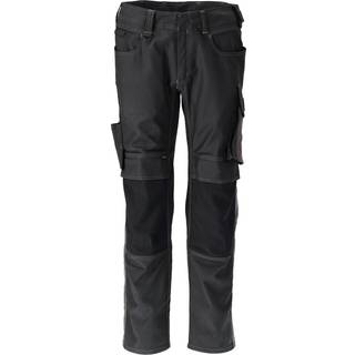 MASCOT UNIQUE arbejdsbukser med knælommer, sort/mørk antracit - 82C58