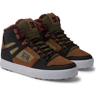 DC Pure High-Top WC Wnt Winter Sko - 7.5 - brown/brown/green