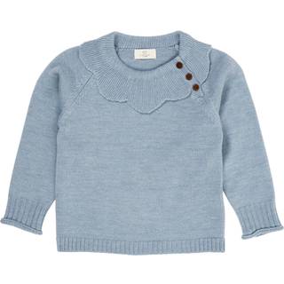 Copenhagen Colors Merino Marguriette Bluse Dusty Blue 110 cm  Blå  110 cm  Unisex