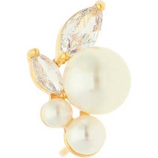Nuni Copenhagen Alicia Ørering Single 18 kt. Forgyldt Sølv A1392_Pearl_Right - Dame - 925 Sterling Silver