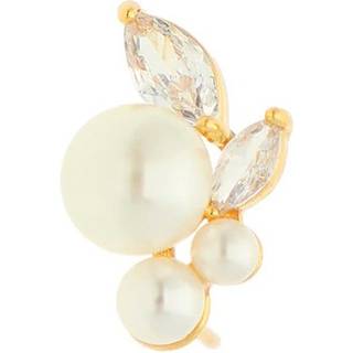 Nuni Copenhagen Alicia Ørering Single 18 kt. Forgyldt Sølv A1392_Pearl_Left - Dame - 925 Sterling Silver