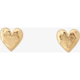 Enamel - Heart studs øreringe i forgyldt sølv