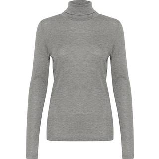 Soaked In Luxury Slfauna Rollneck Toppe & T-Shirts 30407717 Grey Melange (LARGE)