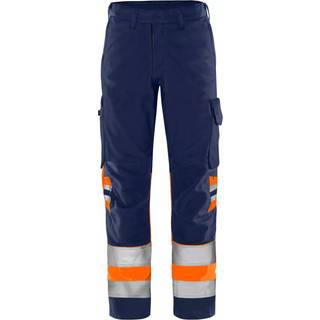 Fristads 2649 GPLU Håndværkerbukser Bemærk, marineblå/orange Marineblå/Orange