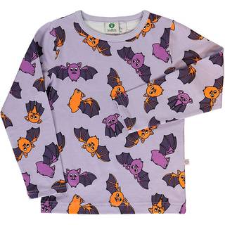 Småfolk Long-sleeved top with bats  Orchid Petal 3-4 Y  Lilla  3-4 år  kvinde