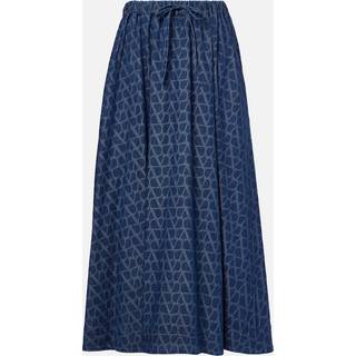 Valentino Toile Iconographe denim midi skirt - blue - S