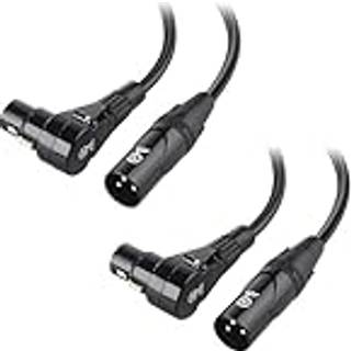 Kabel Matters 2-Pack Right Angle XLR Kabel Kort XLR Mikrofonkabel 1 fod Oxygenfrit kobber (OFC) XLR Højre vinkel Kabel MIC CORD XLR Højttalerkabl
