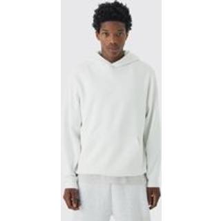 Mens White 330GSM Regular Fit Over The Head Basic Hoodie
