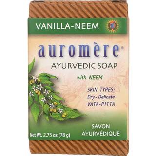 Auromere Ayurvedic Bar Soap Vanilla Neem - Miljvenlig hndlavet Vegansk Cruelty Free Natural Non GMO (2,75 oz) 1 pakke